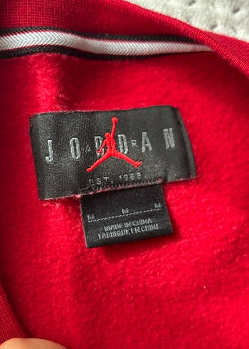 Kırmızı Erkek Sweatshirt, Bisiklet Yaka, Rahat Kesim - Görsel 4