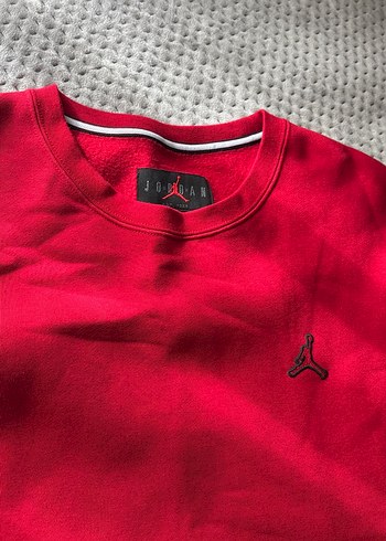 Kırmızı Erkek Sweatshirt, Bisiklet Yaka, Rahat Kesim - Görsel 2