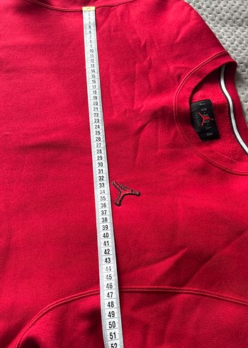 Kırmızı Erkek Sweatshirt, Bisiklet Yaka, Rahat Kesim - Görsel 9