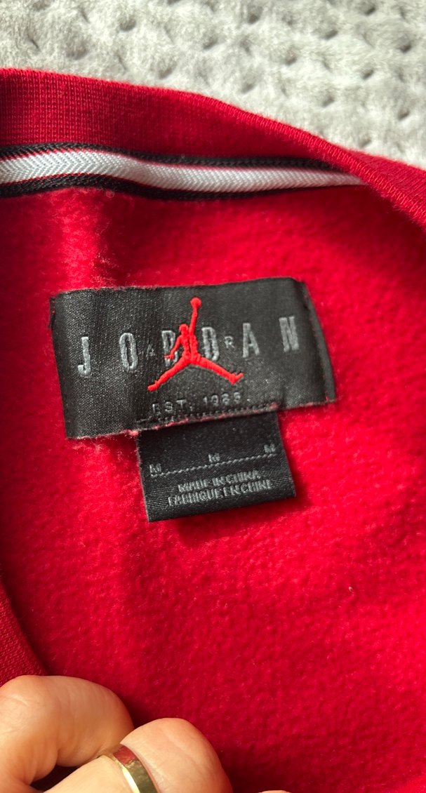 Kırmızı Erkek Sweatshirt, Bisiklet Yaka, Rahat Kesim - Görsel 4