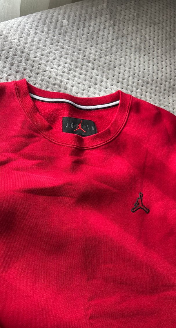 Kırmızı Erkek Sweatshirt, Bisiklet Yaka, Rahat Kesim - Görsel 2