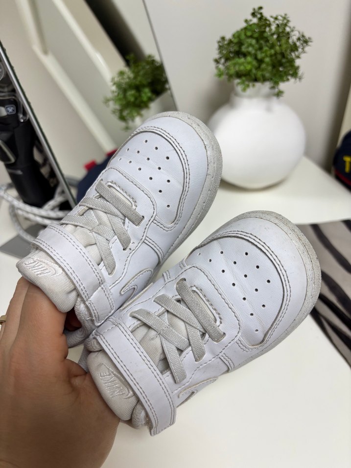 Beyaz Erkek Çocuk Spor Ayakkabı Velcro - Görsel 3