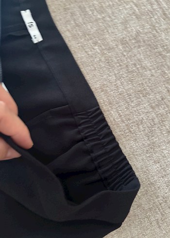 Siyah Midi Kadın Kumaş Pantolon - Görsel 7