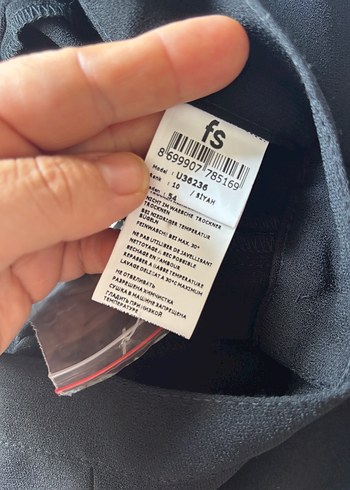 Siyah Midi Kadın Kumaş Pantolon - Görsel 5