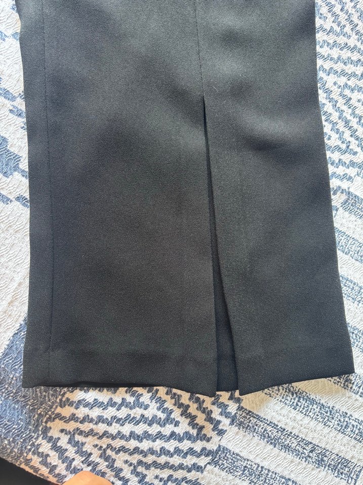 Siyah Midi Kadın Kumaş Pantolon - Görsel 3