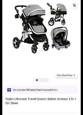Yoyko bebek arabası+puset