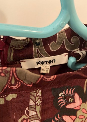 Bordo Bohem Desenli Kısa Elbise - Görsel 4