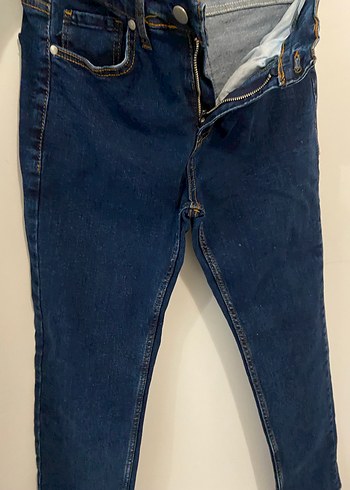 Erkek Mavi Denim Midi Boy Kemerli Jean - Görsel 3