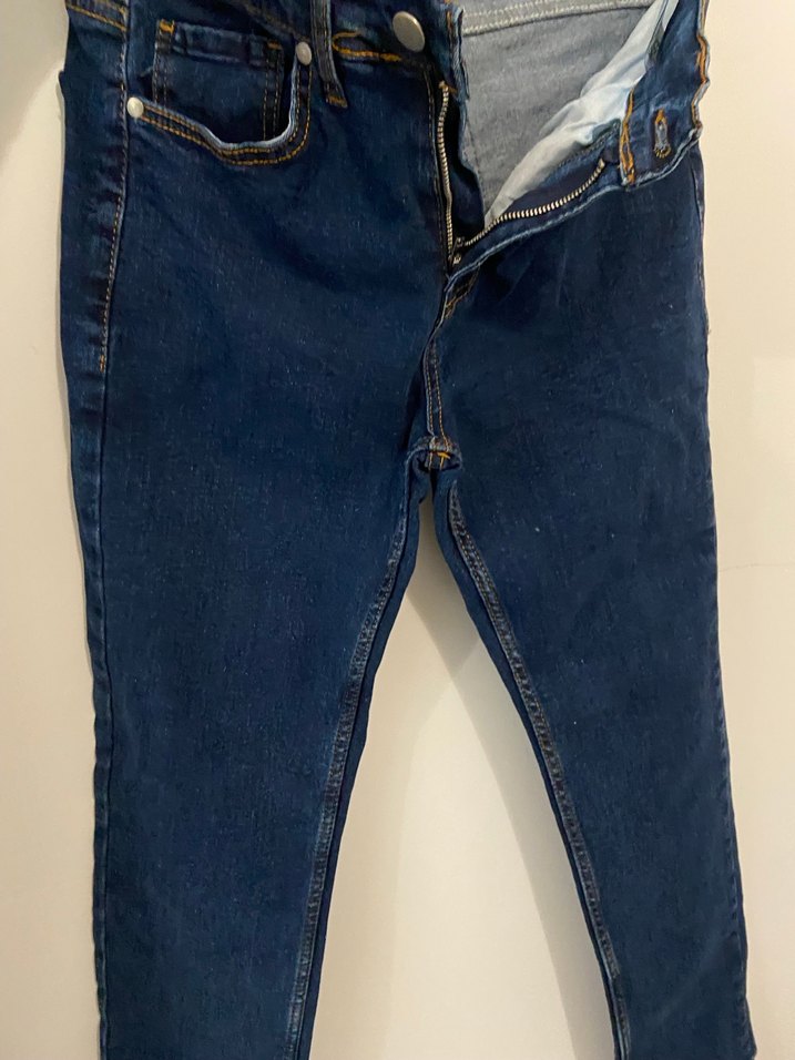 Erkek Mavi Denim Midi Boy Kemerli Jean - Görsel 3