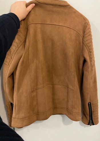 Dovre Kahverengi Süet Biker Ceket - Görsel 5