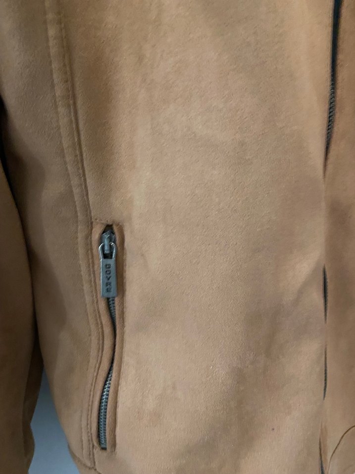 Dovre Kahverengi Süet Biker Ceket - Görsel 3