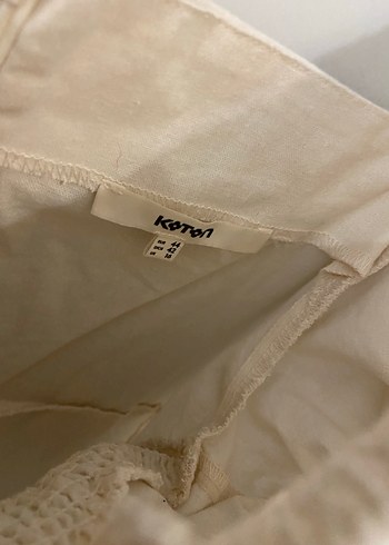 Bej  Keten Midi Elbise - Görsel 6