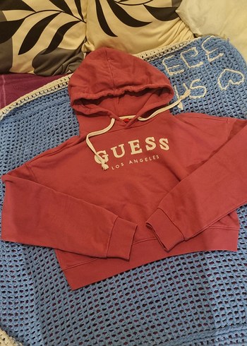 xl Beden Mor Kapüşonlu Guess Sweatshirt