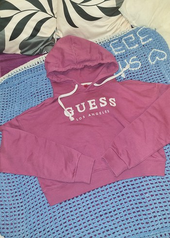 Guess Mor Kapüşonlu Guess Sweatshirt