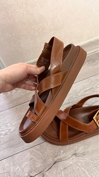 38 Beden kahverengi Renk Zara Sandalet