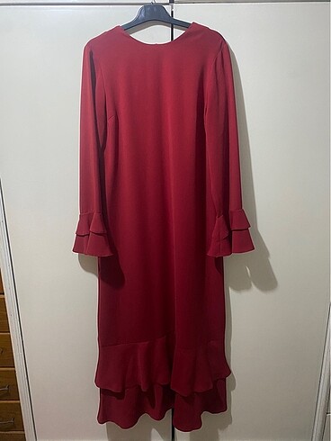 Bordo şık elbise
