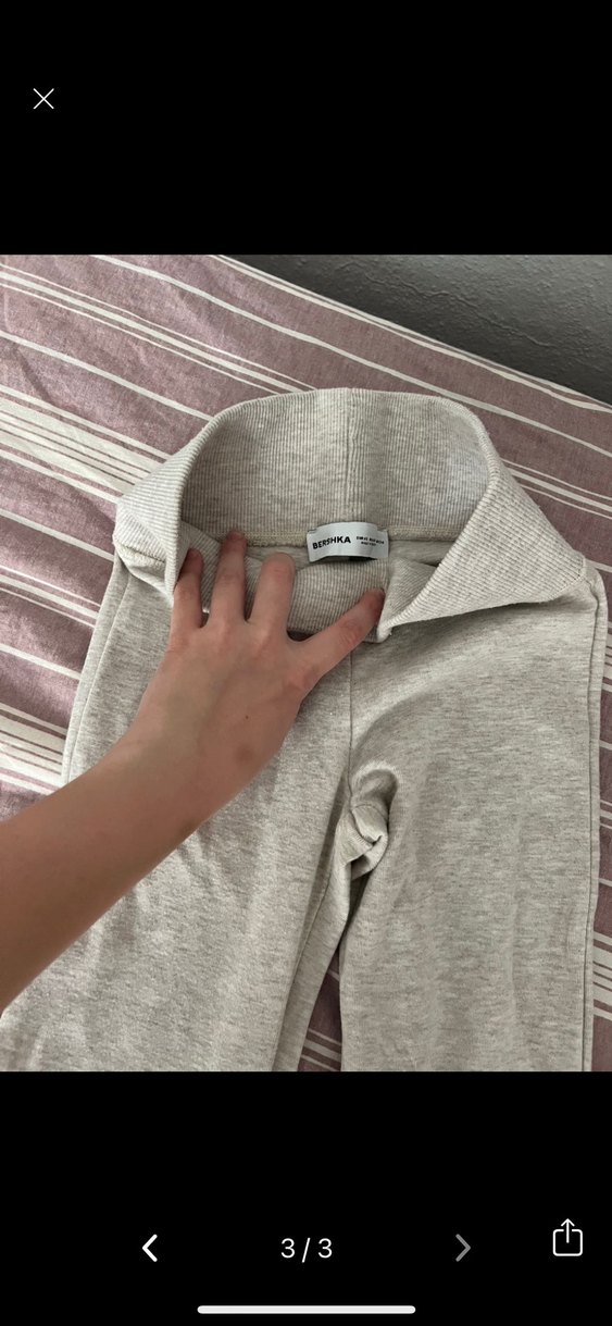 Gri Pamuklu Kadın Uzun Kumaş Pantolon - Görsel 2