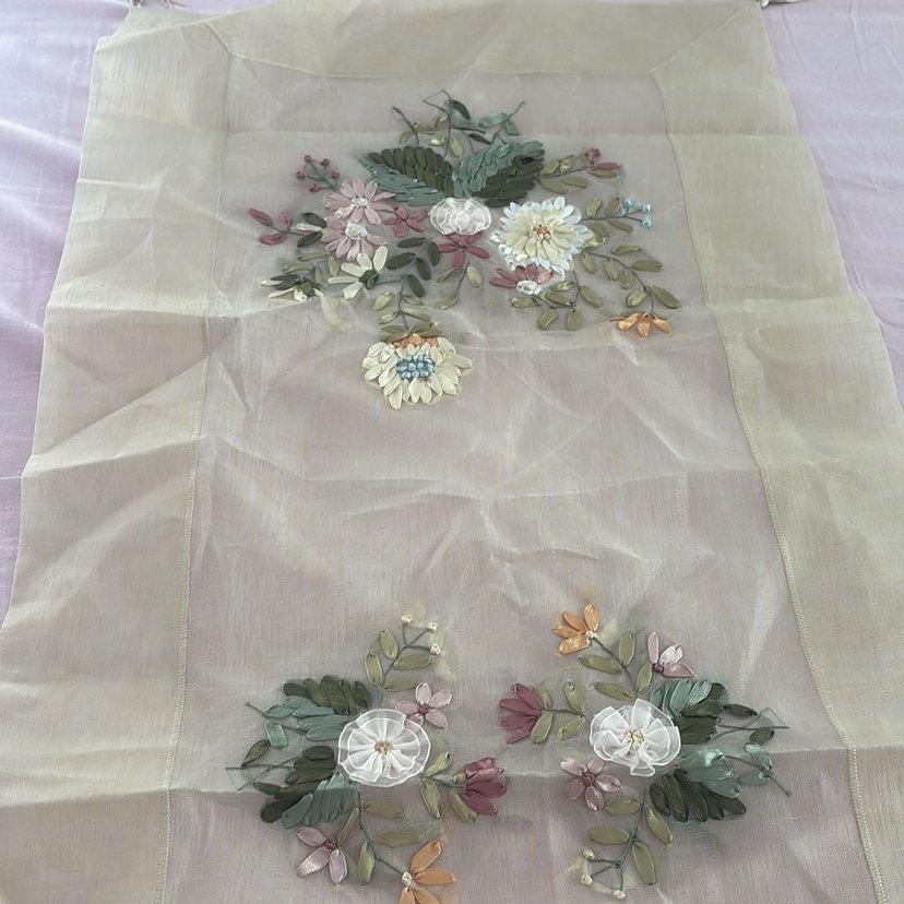 Nakışlı Bohem Bej Masa Örtüsü - Görsel 4