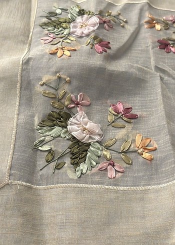 Nakışlı Bohem Bej Masa Örtüsü - Görsel 4