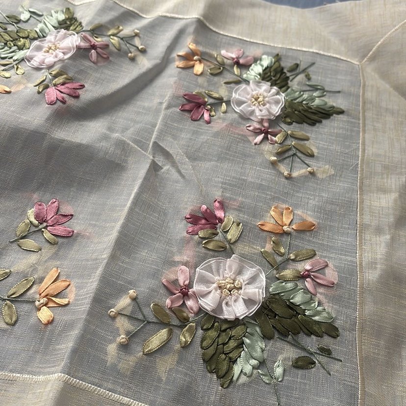 Nakışlı Bohem Bej Masa Örtüsü - Görsel 3