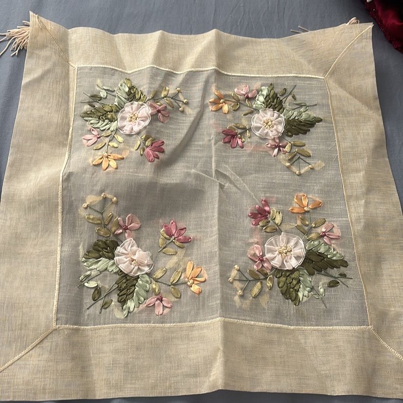 Nakışlı Bohem Bej Masa Örtüsü - Görsel 5