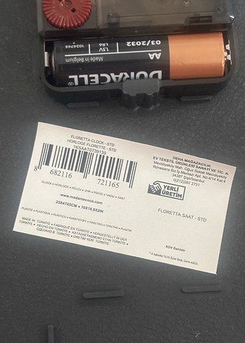 Madame cocco Pembe Çiçek Desenli Duvar Saati - Görsel 2