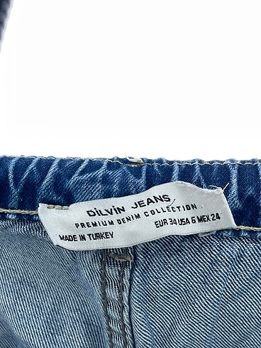 34 Beden lacivert Renk Dilvin Jean / Kot %70 İndirimli.
