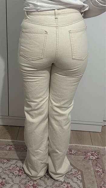 34 Beden Wide leg bej pantolon