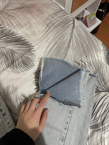 xs Beden Yırtmaçlı jean