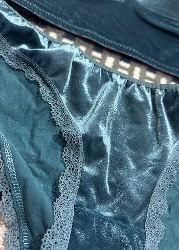 Koyu Mavi Kadife Bohem Sütyen ve Külot Takımı - Görsel 2