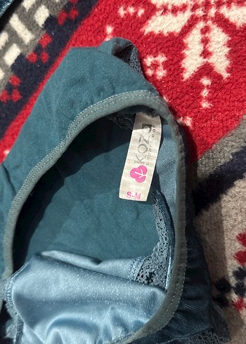 Koyu Mavi Kadife Bohem Sütyen ve Külot Takımı - Görsel 4