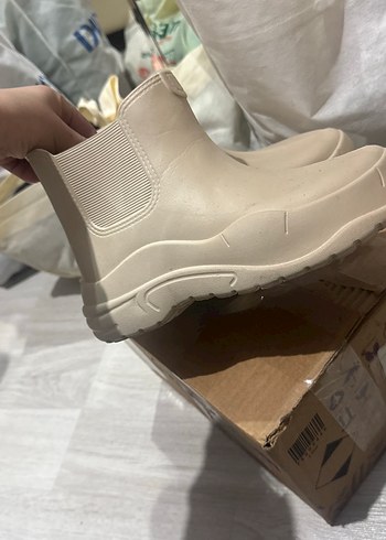 Yağmur çizmesi Bej Lastik Bot - Görsel 2