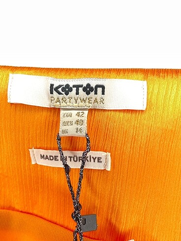 42 Beden turuncu Renk Koton Kısa Elbise %70 İndirimli.