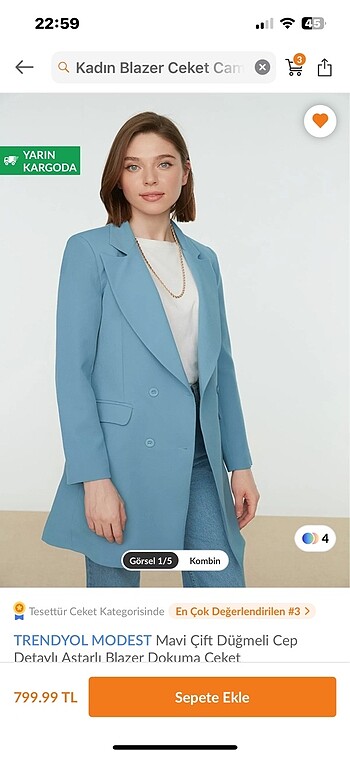 mavi blazer ceket