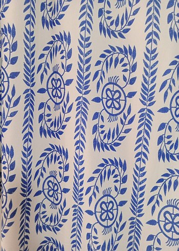 Mavi Desenli Uzun tunik gömlek - Görsel 4