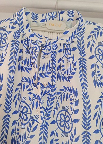 Mavi Desenli Uzun tunik gömlek - Görsel 3