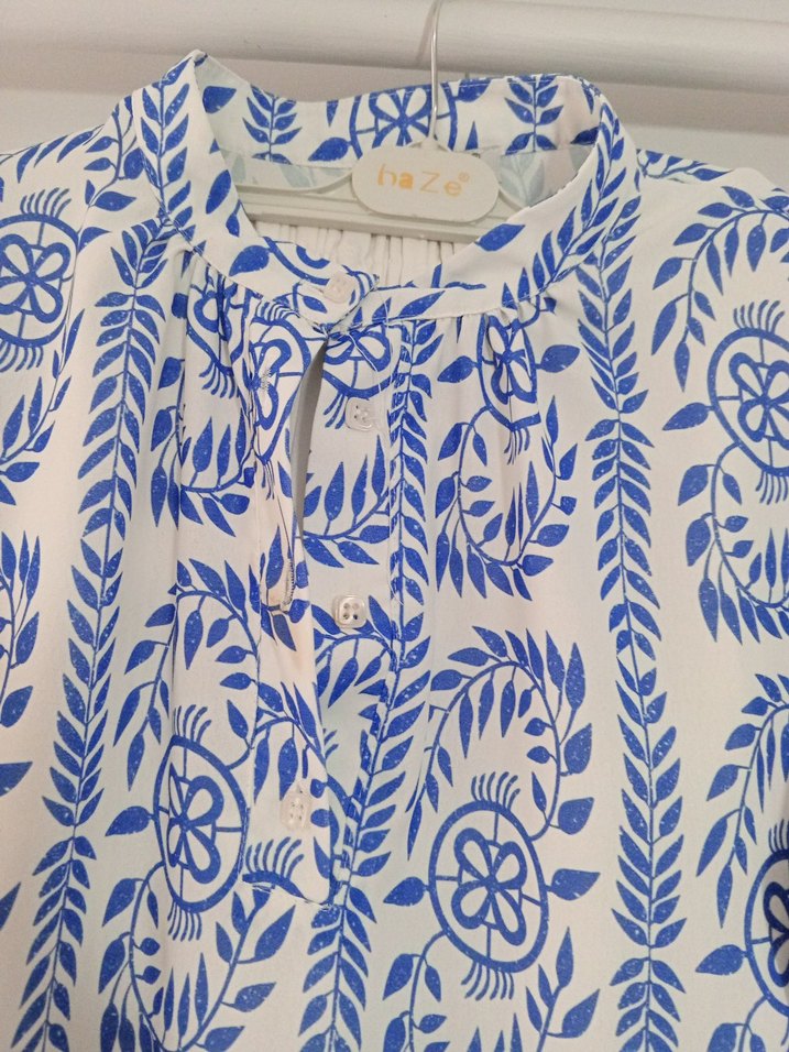 Mavi Desenli Uzun tunik gömlek - Görsel 3