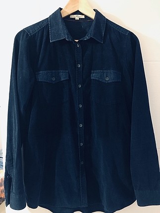 xs Beden lacivert Renk Mavi Jeans Kot Gömlek