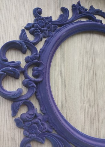 Mor Parlak Oval Ayna Çerçevesi - Görsel 2