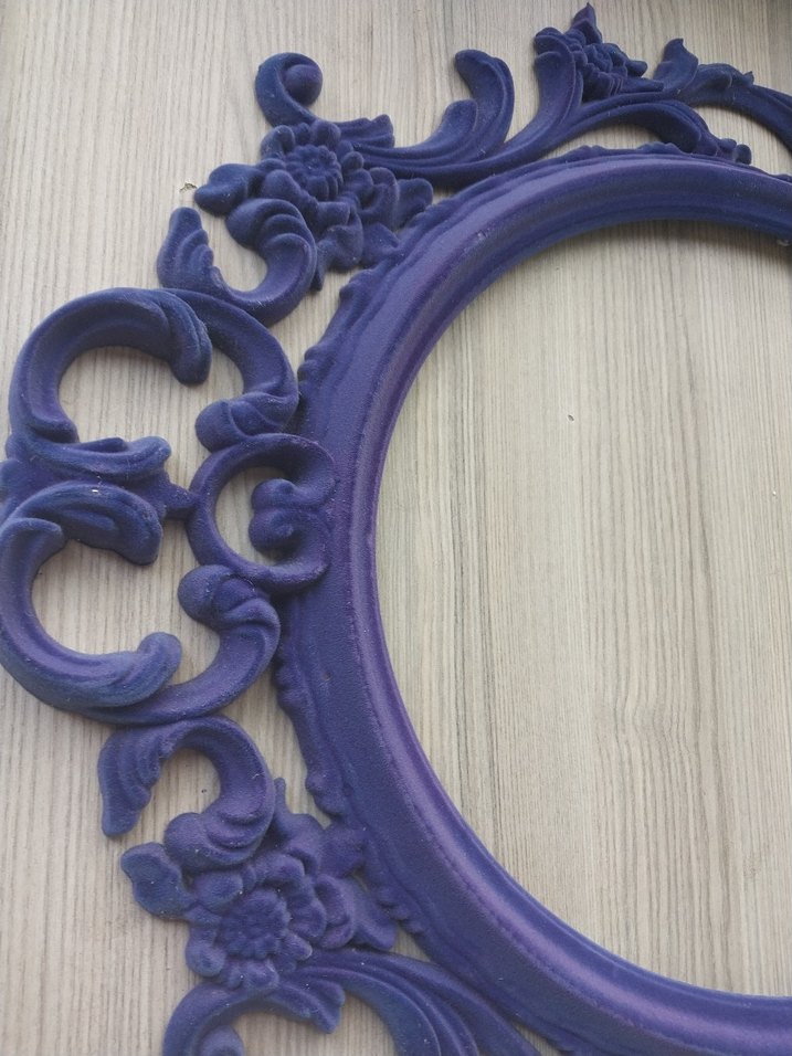 Mor Parlak Oval Ayna Çerçevesi - Görsel 2