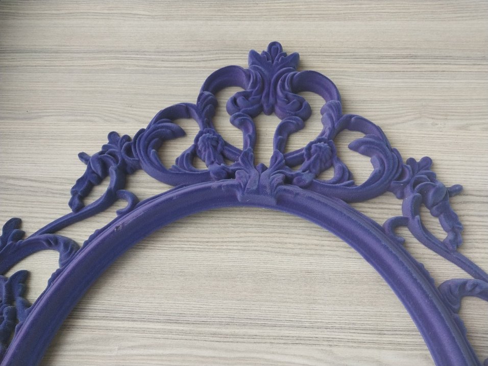 Mor Parlak Oval Ayna Çerçevesi - Görsel 4