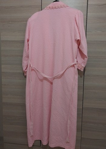Pembe Uzun Kollu Kadın Sabahlık - Görsel 2