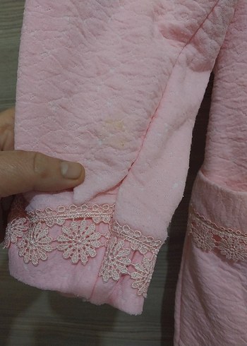 Pembe Uzun Kollu Kadın Sabahlık - Görsel 5