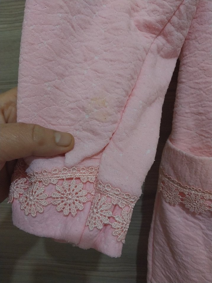 Pembe Uzun Kollu Kadın Sabahlık - Görsel 5