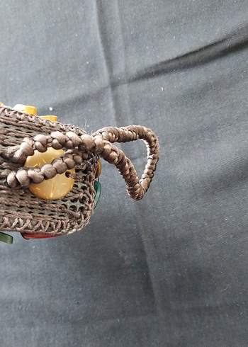 Bohem Tarzda Renkli El Yapımı Çanta Cüzdan 14x7 cm - Görsel 7