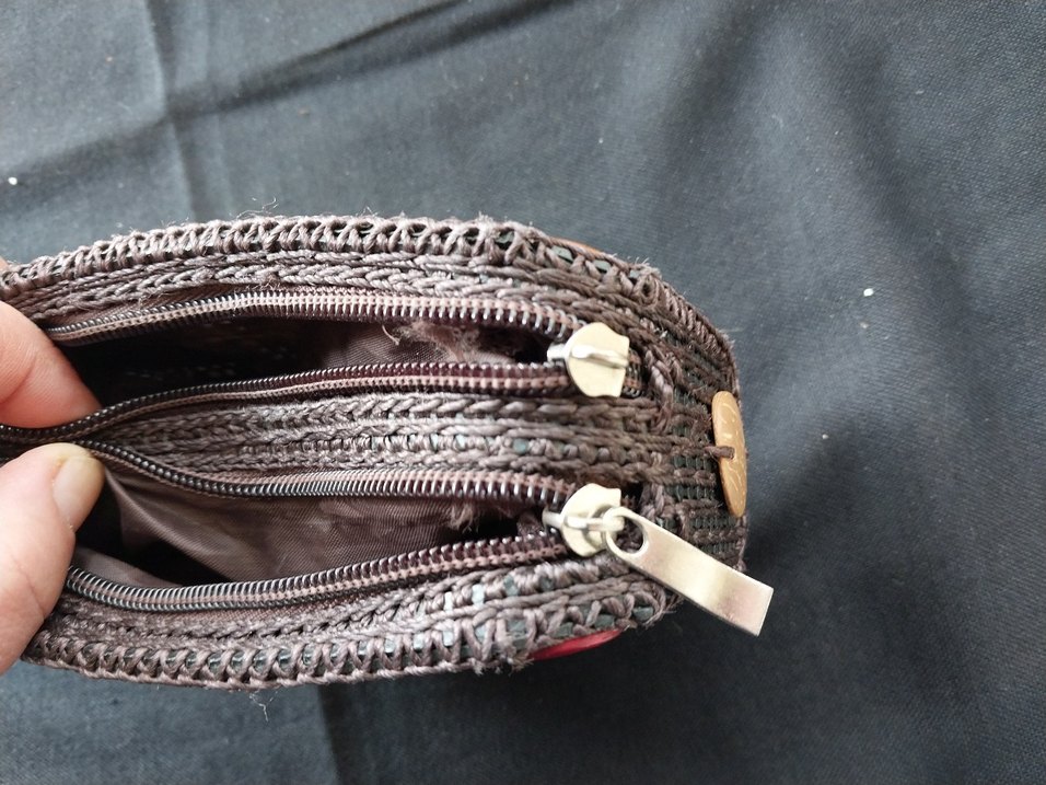 Bohem Tarzda Renkli El Yapımı Çanta Cüzdan 14x7 cm - Görsel 4