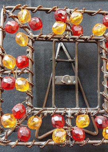 Boncuk İşlemeli Vintage Çerçeve - Görsel 5