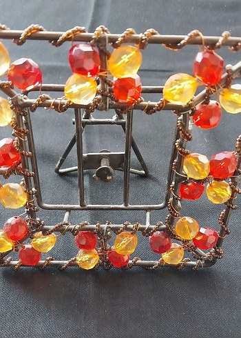 Boncuk İşlemeli Vintage Çerçeve - Görsel 4