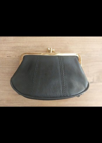 Klasik Siyah Deri Tokalı Kadın Portföy cüzdan - Görsel 8