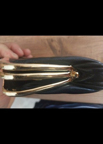 Klasik Siyah Deri Tokalı Kadın Portföy cüzdan - Görsel 11